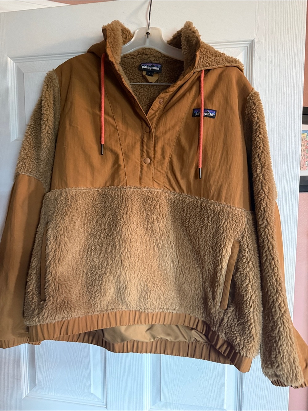 Patagonia Men's Caramel/Tan Sherpa Zip-Up Pullover